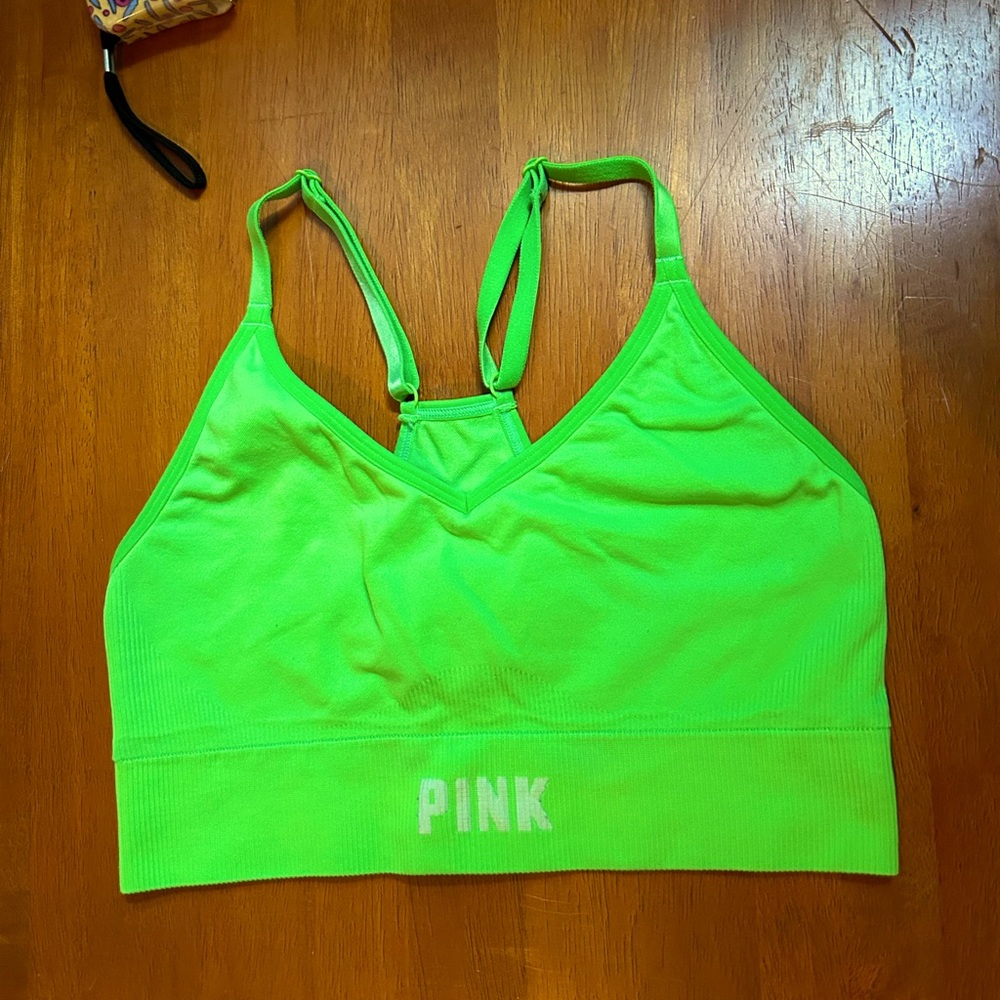 PINK sports bra 💚